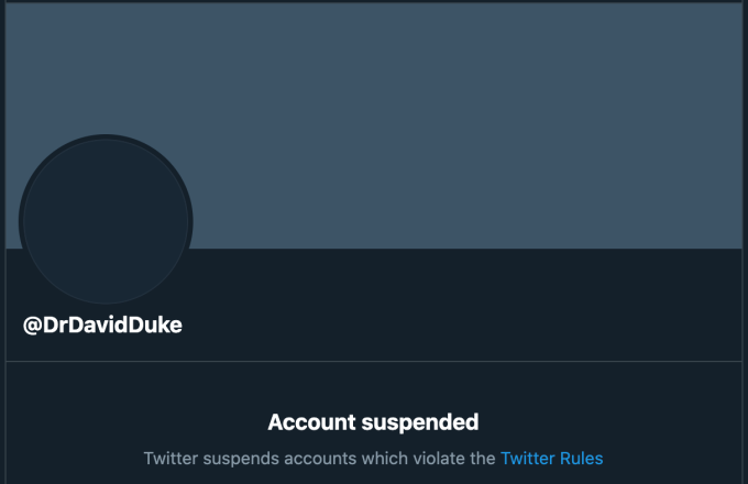 Twitter finally bans former KKK leader, David Duke Twitter finally bans former KKK leader, David Duke