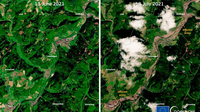 Before and after images show devastation caused by Germany floods Before and after images show devastation caused by Germany floods